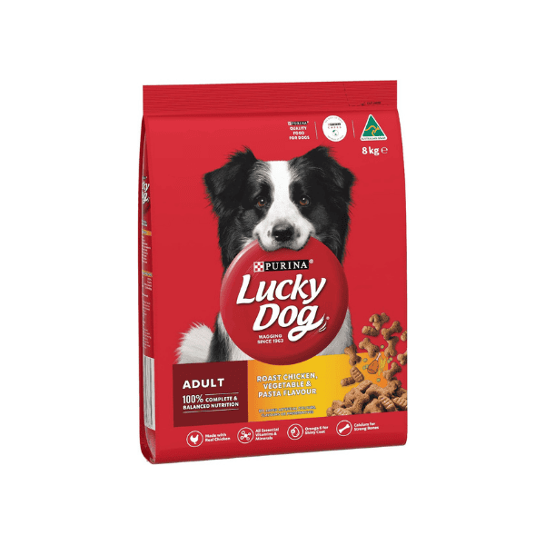 LUCKY DOG Adult Dry Dog Food Roast Chicken Veggies & Pasta Flavour 8kg