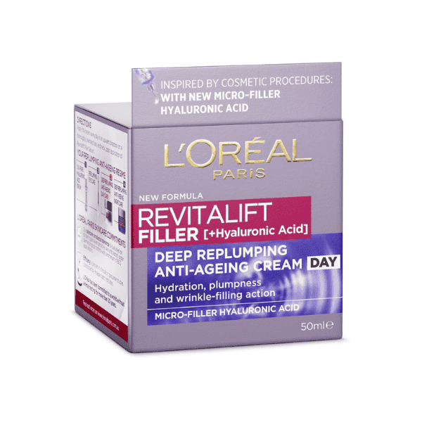 L'Oréal Paris Revitalift Filler Day Cream 50ml  Plumping & Anti Wrinkle Formula