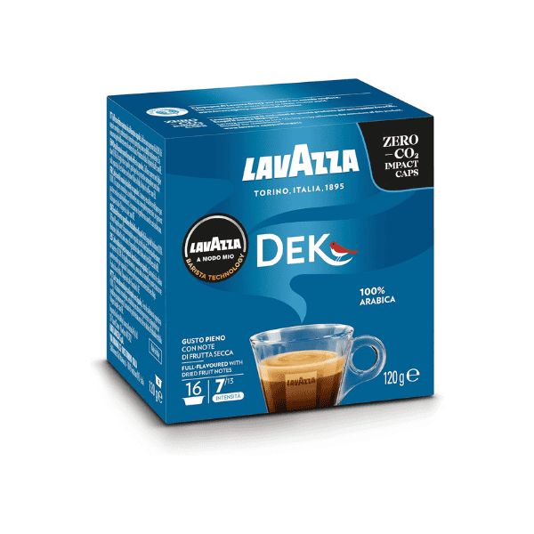 Lavazza A Modo Mio Dek Cremoso Premium 16 Count Coffee Pods for Decaf Lovers