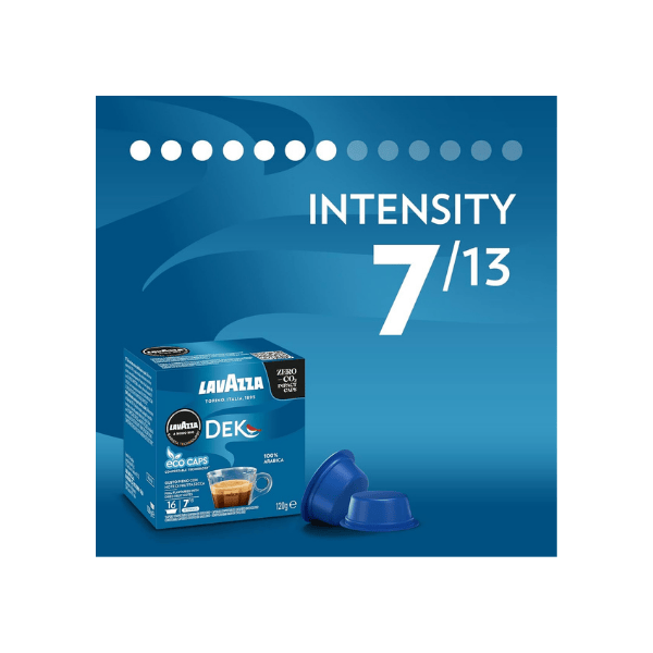 Lavazza A Modo Mio Dek Cremoso Premium 16 Count Coffee Pods for Decaf Lovers