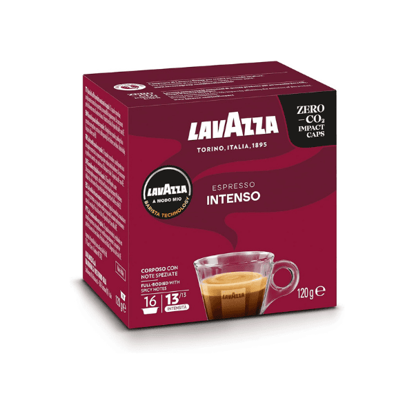 Lavazza A Modo Mio Espresso Intenso Medium-Dark Roast Coffee Pods 16 Count