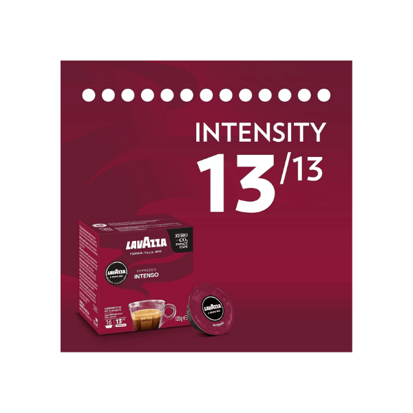 Lavazza A Modo Mio Espresso Intenso Medium-Dark Roast Coffee Pods 16 Count