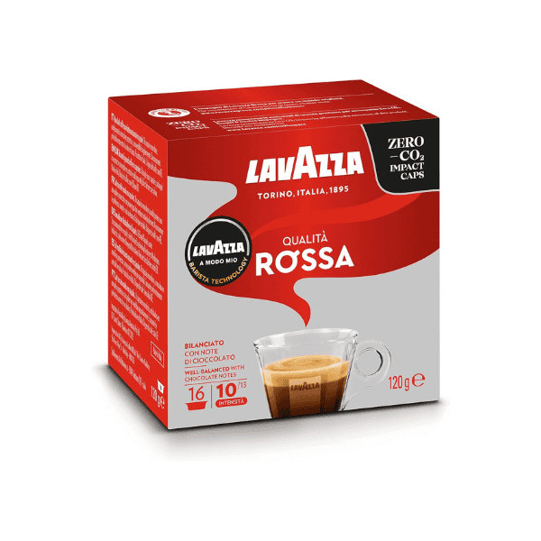 Lavazza A Modo Mio Qualità Rossa Premium 16 Count Coffee Pods for Bold Flavor