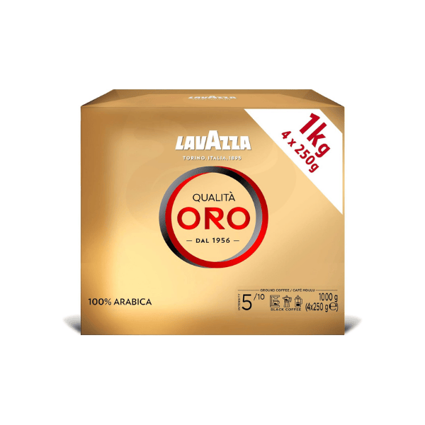 Lavazza Qualità Oro 1 Kg Medium Roast 100% Arabica Coffee with Intense Flavor