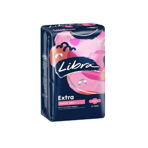 Libra Extra Super Pads with Wings for Maximum Comfort Pack of 12