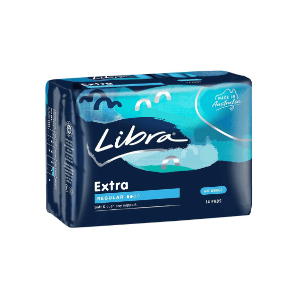 Libra Extra Regular Pads No Wings Reliable Protection and Comfort Pack of 14