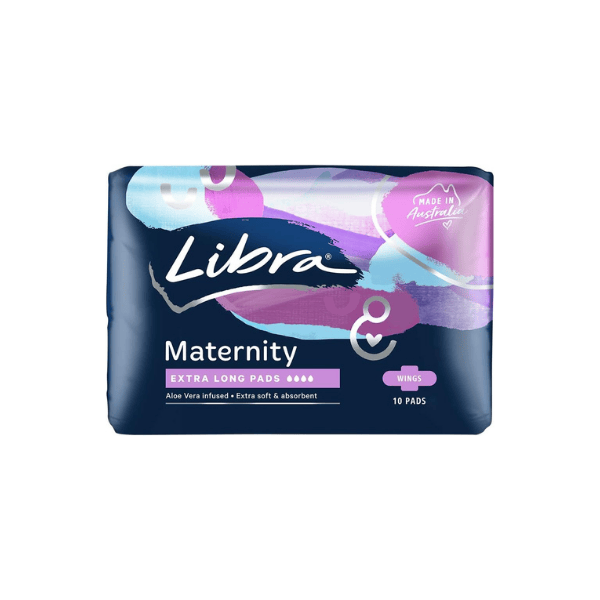 Libra Maternity Pads Extra Long with Wings  Postpartum Comfort Pack of 10