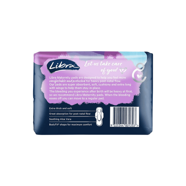 Libra Maternity Pads Extra Long with Wings  Postpartum Comfort Pack of 10