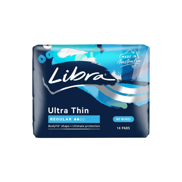 Libra Ultra Thin Regular Pads No Wings Pack of 14