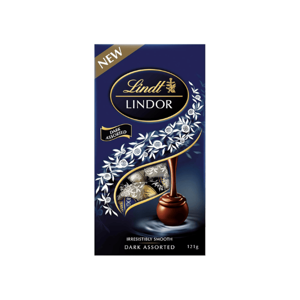 Lindt Lindor Dark Assorted Chocolate Pouch 121g Premium Dark Chocolate Truffles