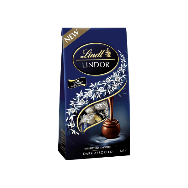 Lindt Lindor Dark Assorted Chocolate Pouch 121g Premium Dark Chocolate Truffles