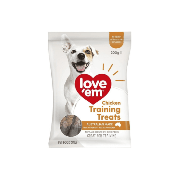 Love'Em 200g Chicken Mini Treats for Dogs Ideal for Training & Rewards