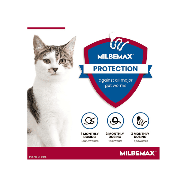 MILBEMAX Cat 2 Tabs Advanced Deworming Solution for Adult Cats Over 2kg