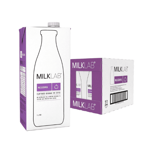 MILKLAB Macadamia Milk 1L pack of 8 Vegan & Dairy-Free