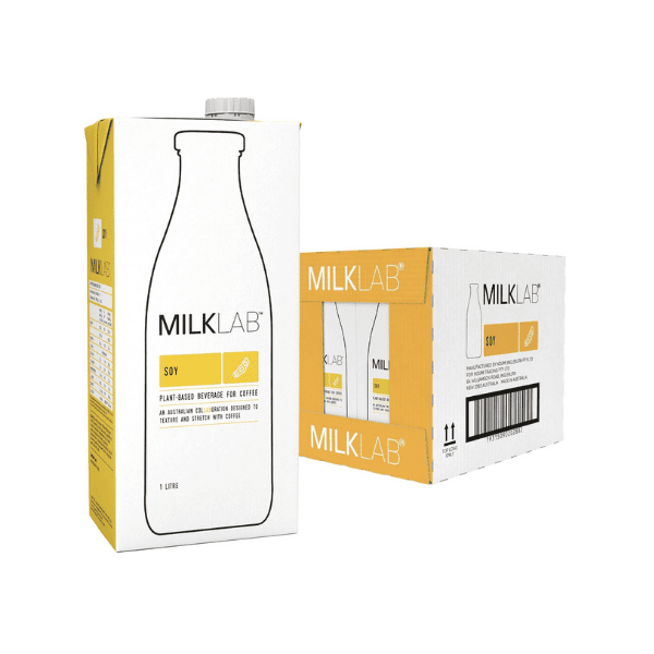 MILKLAB Soy Milk 1L pack of 8 Creamy Barista Milk for Coffee