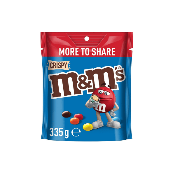 M&M's Crispy Milk Chocolate Share Bag 335g A Delightful Snacking Experience