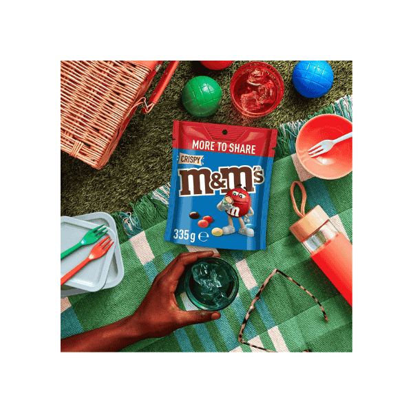 M&M's Crispy Milk Chocolate Share Bag 335g A Delightful Snacking Experience