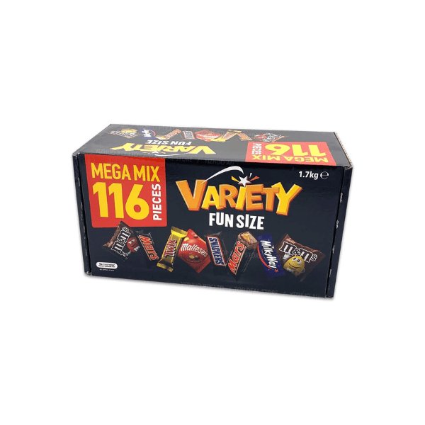 Mars Variety Mix Box 116 Pieces Snickers M&M's Twix & Maltesers Party Chocolate Selection