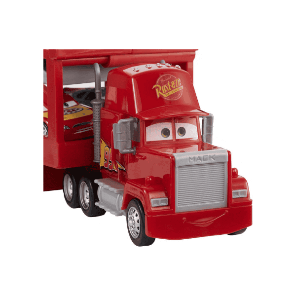 Mattel Disney Pixar Mack Hauler 13-Inch Transporter for 12 Vehicles with Ramp & Storage