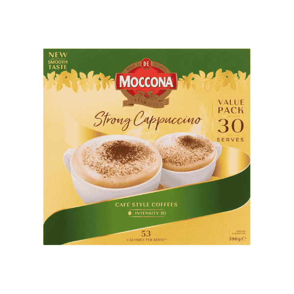 Moccona Strong Cappuccino 30 Convenient Sachets for a Rich Coffee Experience