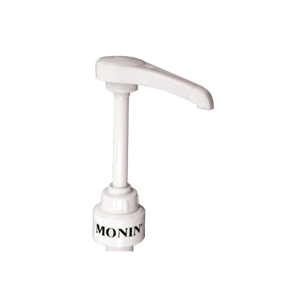 MONIN Glass Bottle Syrup Pump – Fits 700ml Bottles Easy Dispensing White