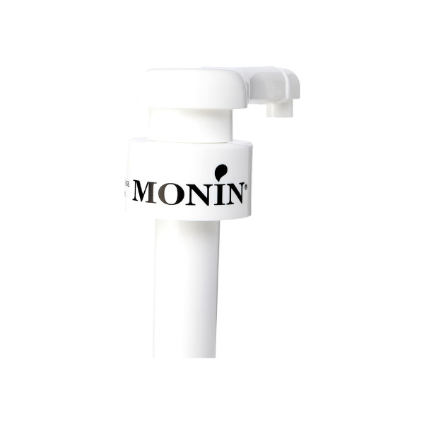 MONIN Glass Bottle Syrup Pump – Fits 700ml Bottles Easy Dispensing White