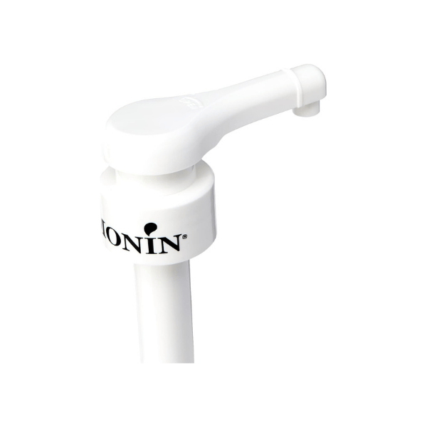 MONIN Glass Bottle Syrup Pump – Fits 700ml Bottles Easy Dispensing White