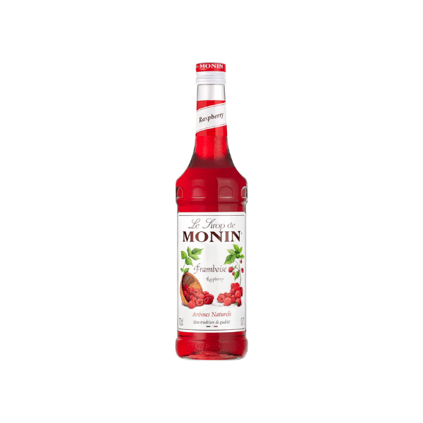 MONIN Premium Raspberry Syrup – Rich Fruit Flavor for Cocktails Coffee & Desserts 700ml