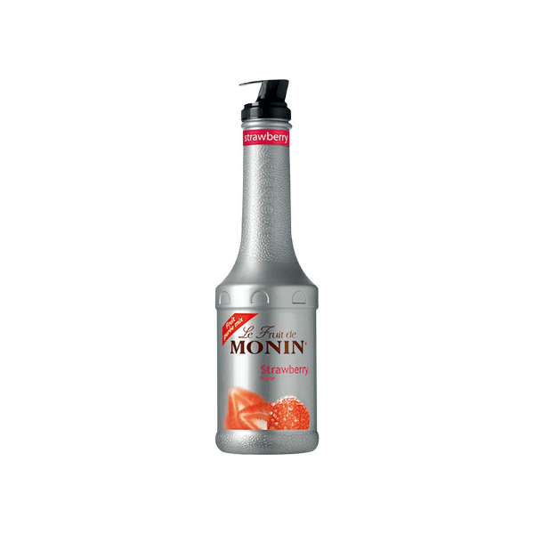 MONIN Strawberry Puree – Premium Fruit Purée for Cocktails Desserts & Beverages 1L