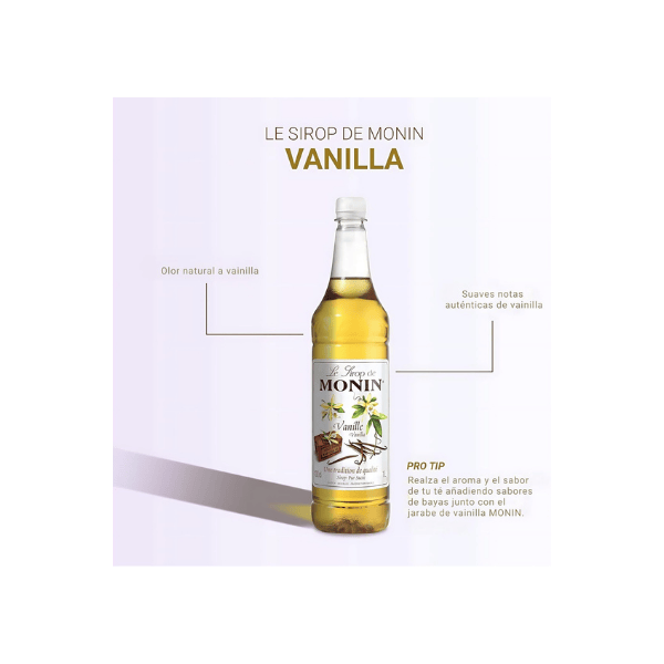 MONIN Vanilla Syrup – Premium Flavor for Coffee Cocktails & Desserts 1L