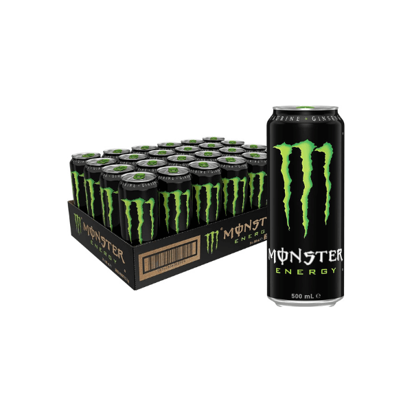 Monster Energy Drink Original 24 x 500ml – Classic Energy Drink with Bold Flavor