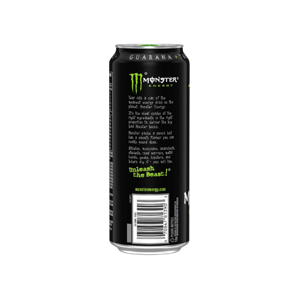 Monster Energy Drink Original 24 x 500ml – Classic Energy Drink with Bold Flavor