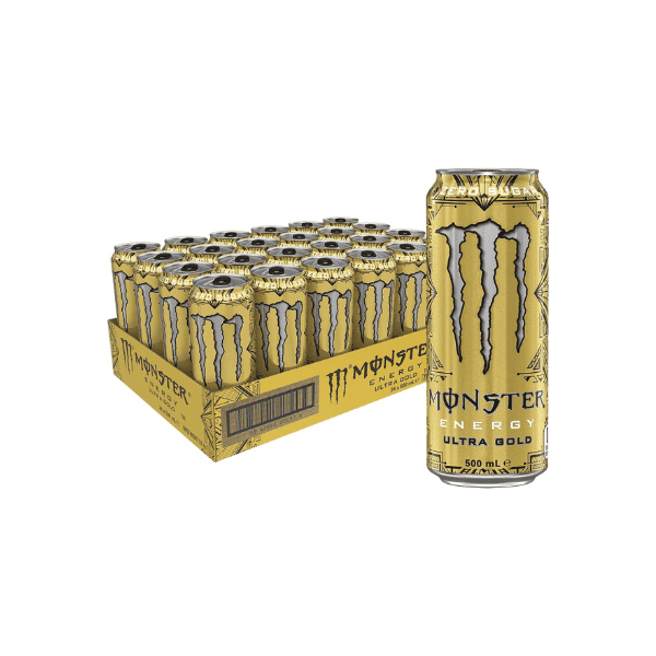 Monster Energy Drink Ultra Gold 24 x 500ml – Refreshing Gold Energy Drink