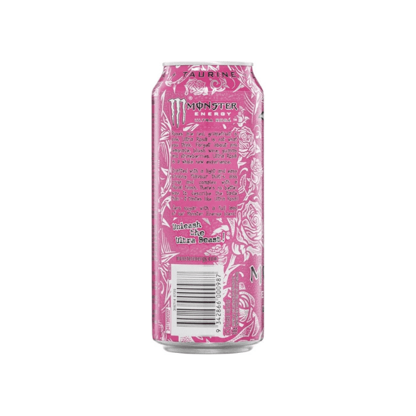 Monster Energy Drink Ultra Rosa 24 x 500ml - Sugar Free Pink Flavor Energy Boost