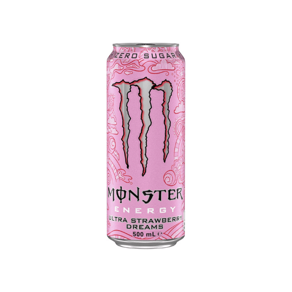 Monster Energy Ultra Strawberry Dreams 24 x 500ml – Strawberry Energy Drink