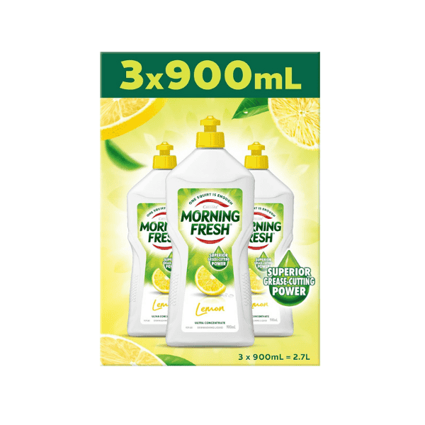 Morning Fresh Lemon Dishwashing Liquid 3 x 900 ml Pack