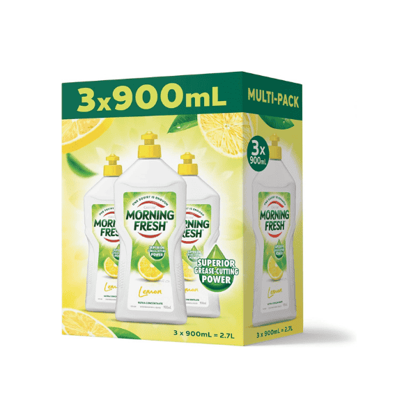 Morning Fresh Lemon Dishwashing Liquid 3 x 900 ml Pack