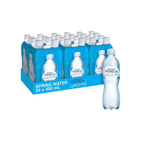 Mount Franklin Lightly Sparkling Water 24 x 450mL