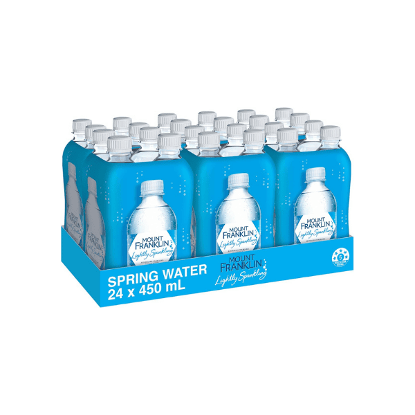 Mount Franklin Lightly Sparkling Water 24 x 450mL