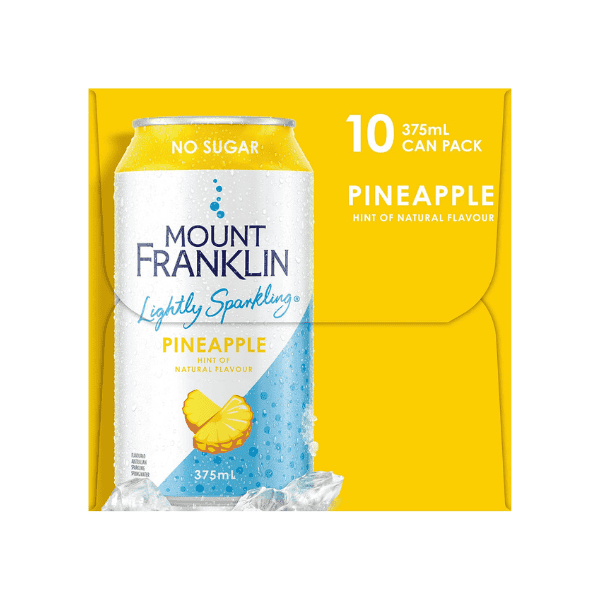 Mount Franklin Pineapple Sparkling Water 20 x 375mL Cans