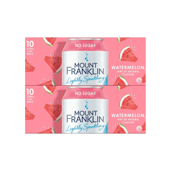 Mount Franklin Watermelon Sparkling Water 20 x 375mL Cans