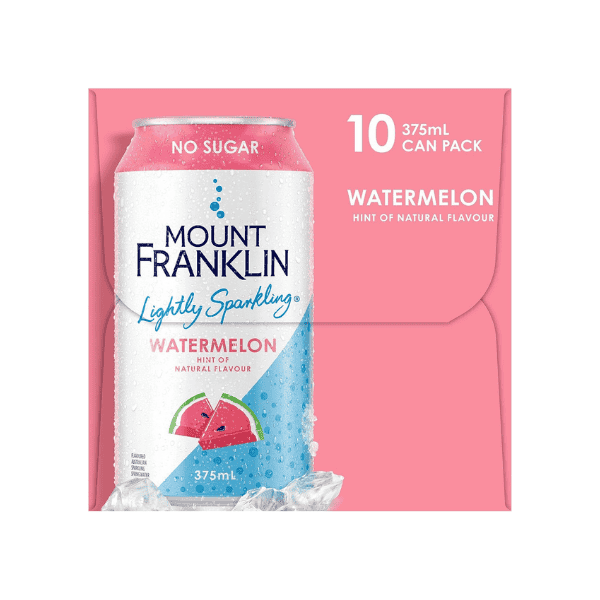 Mount Franklin Watermelon Sparkling Water 20 x 375mL Cans