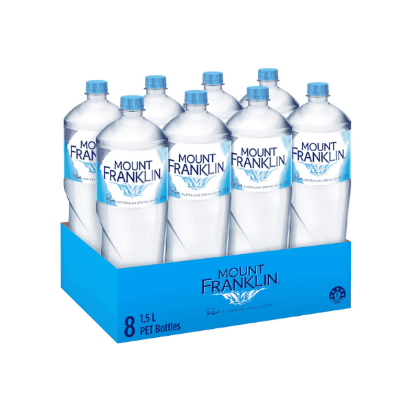 Mount Franklin Pure Australian Spring Still Water 8 x 1.5L