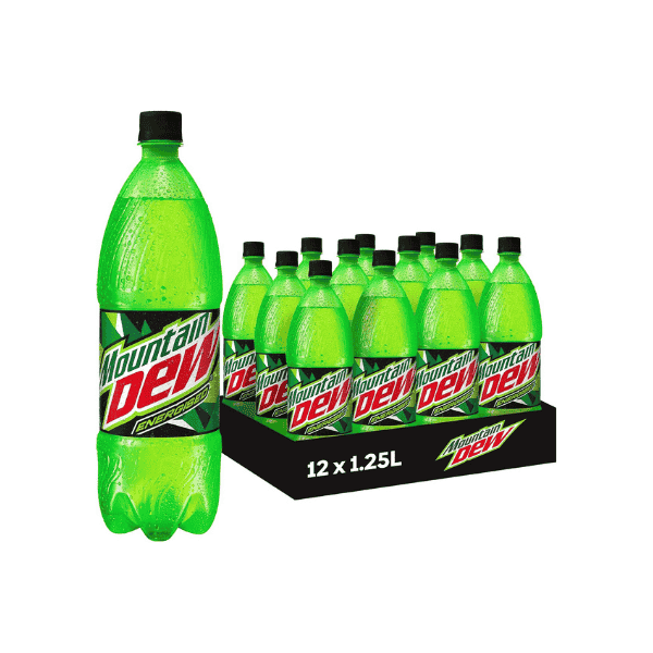 Mountain Dew Energised Soft Drink - 12 x 1.25L Pack for Ultimate Refreshment