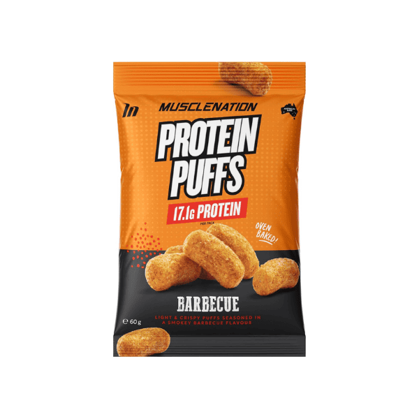 Muscle Nation BBQ Protein Puffs 6 x 60g Delicious & Protein-Rich Snack