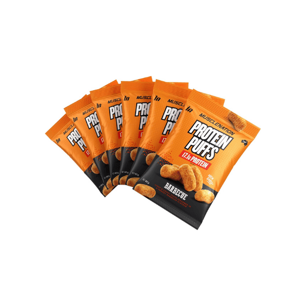 Muscle Nation BBQ Protein Puffs 6 x 60g Delicious & Protein-Rich Snack