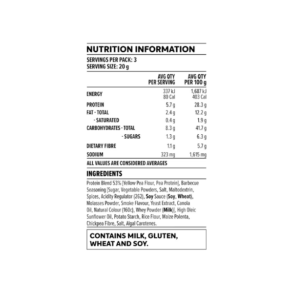 Muscle Nation BBQ Protein Puffs 6 x 60g Delicious & Protein-Rich Snack