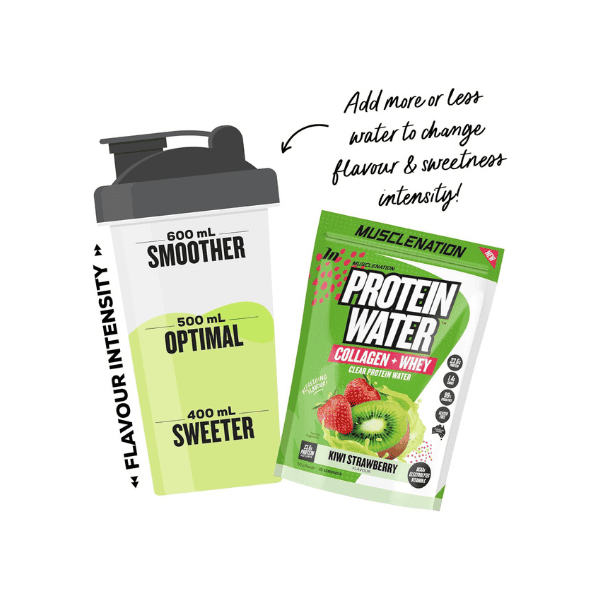 Muscle Nation Protein Water Kiwi Strawberry 25 Serves 750g of Protein-Packed Hydration