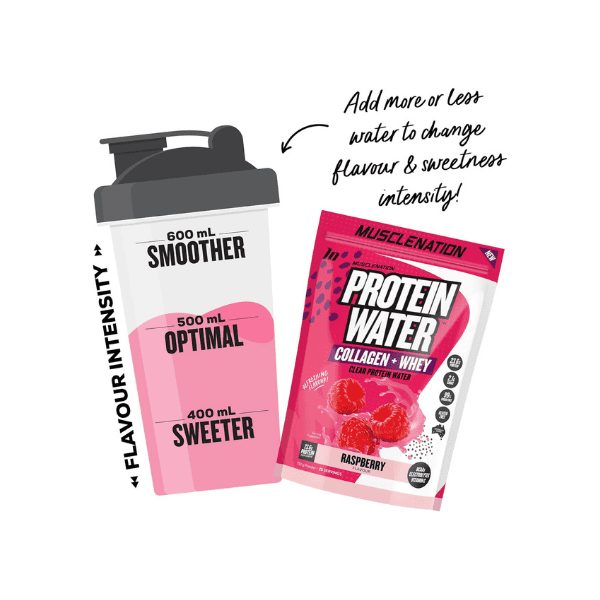 Muscle Nation Protein Water Raspberry 25 Serves 750g of Hydration and Protein