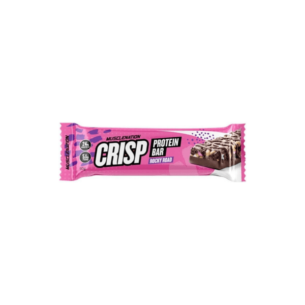 Muscle Nation Protein Bars Rocky Road Crisp 12 x 50g Perfect Post-Workout Snack